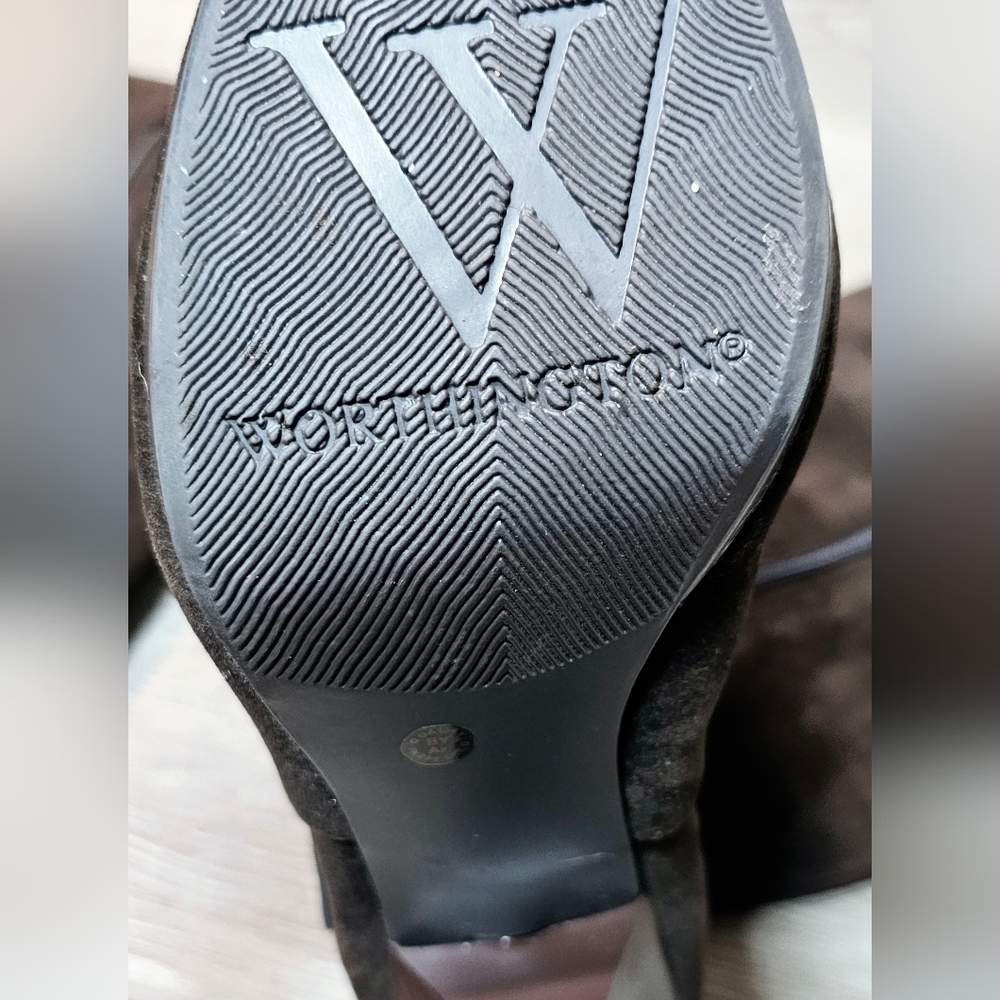 Size 10 Worthington Suede Brown Stiletto Boots - Picture 4 of 5